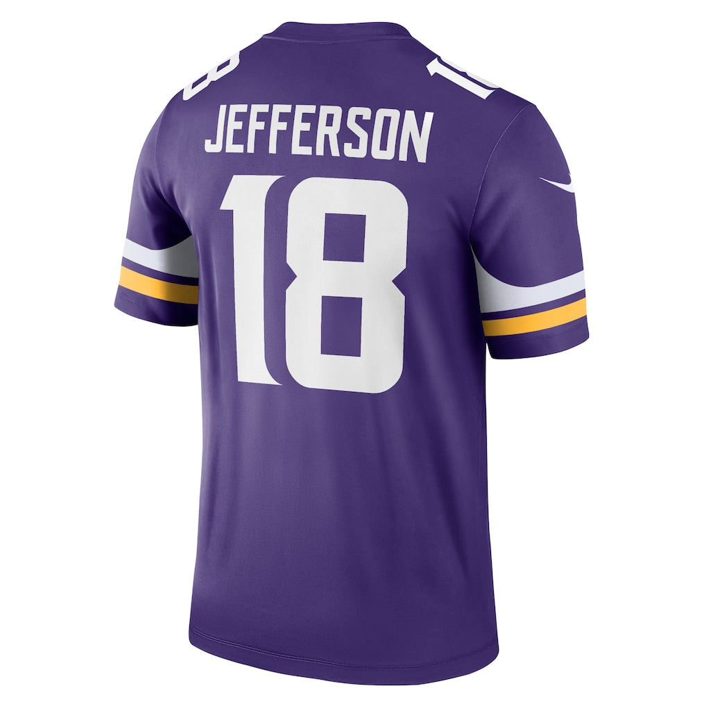 M.Vikings #18 Justin Jefferson Purple Legend Player Performance Top Jersey football jersey product view 1
