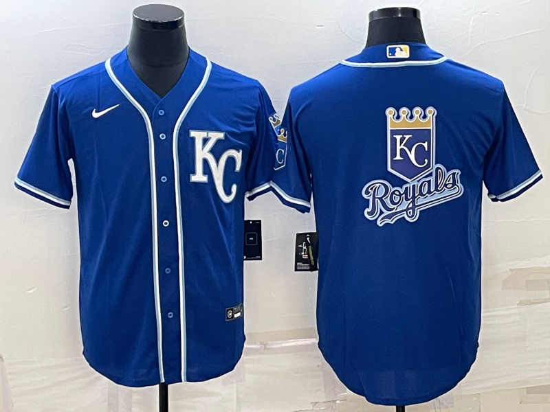 Men's Kansas City Royals Blue Replica Player Jersey1 baseball jersey product view 1