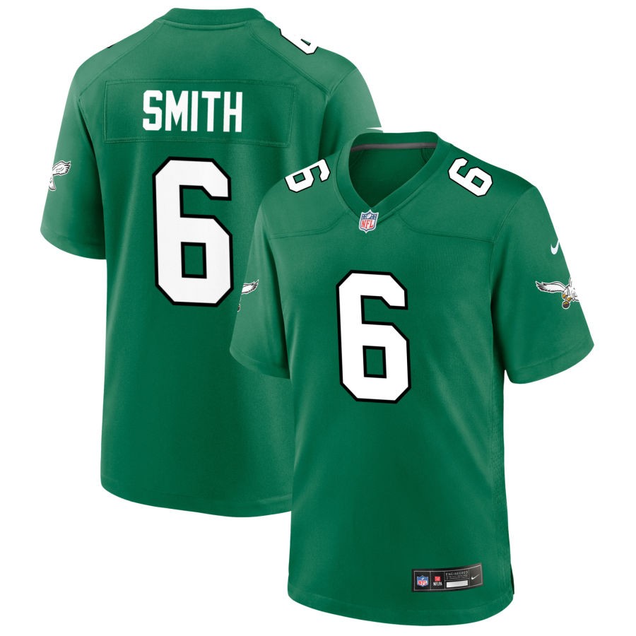 CLEARANCE Devonta Smith Kelly Green Philadelphia Eagles Throwback Jersey football jersey product view 1