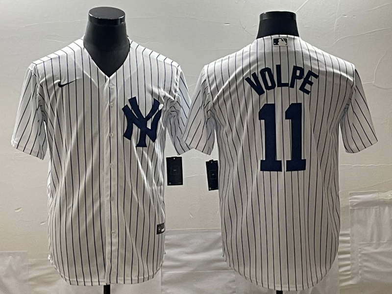 Men's New York Yankees Anthony Volpe White Home Replica Player Jersey baseball jersey product view 1