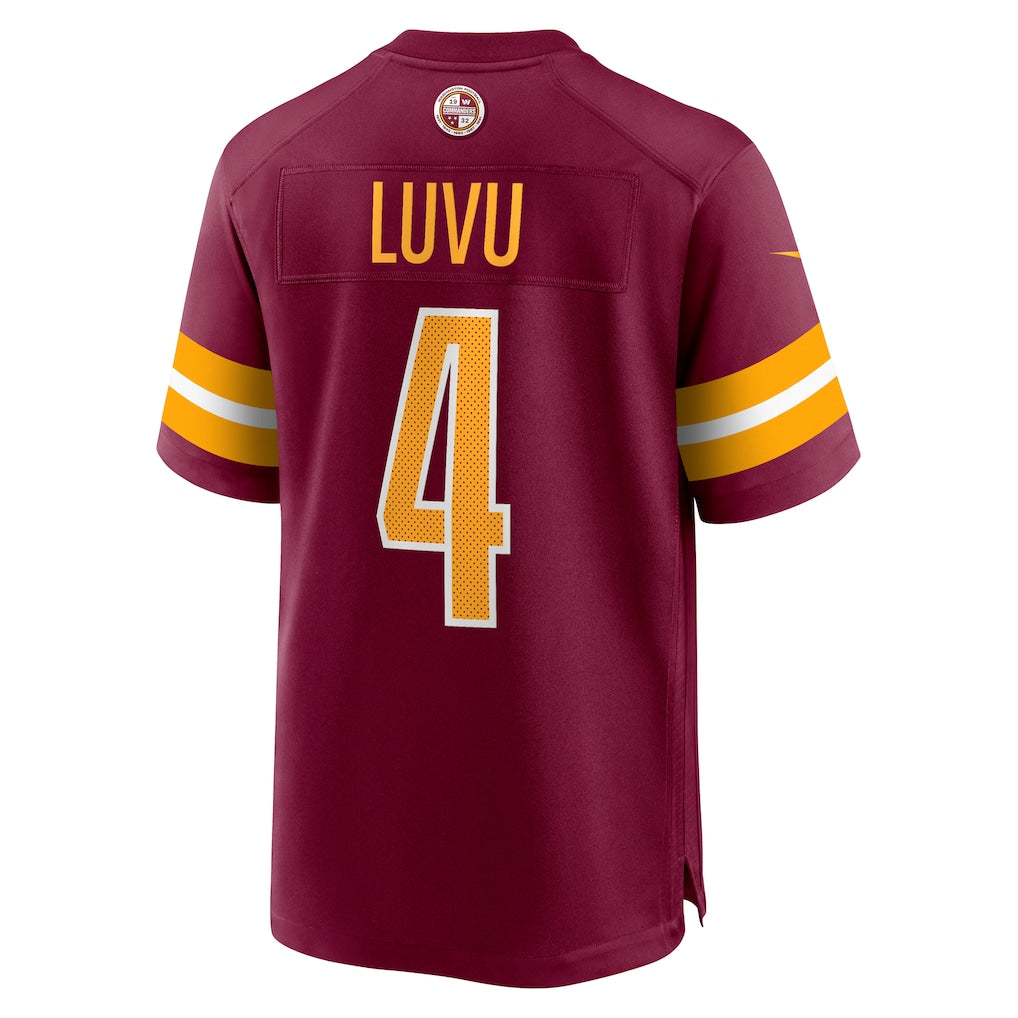 W.Commanders #4 Frankie Luvu Burgundy Game Jersey football jersey product view 1