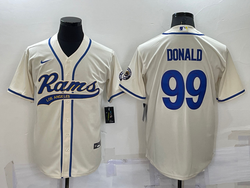 Men's Los Angeles Rams Aaron Donald #99 Bone Game Jersey1 Joint Edition football jersey product view 1