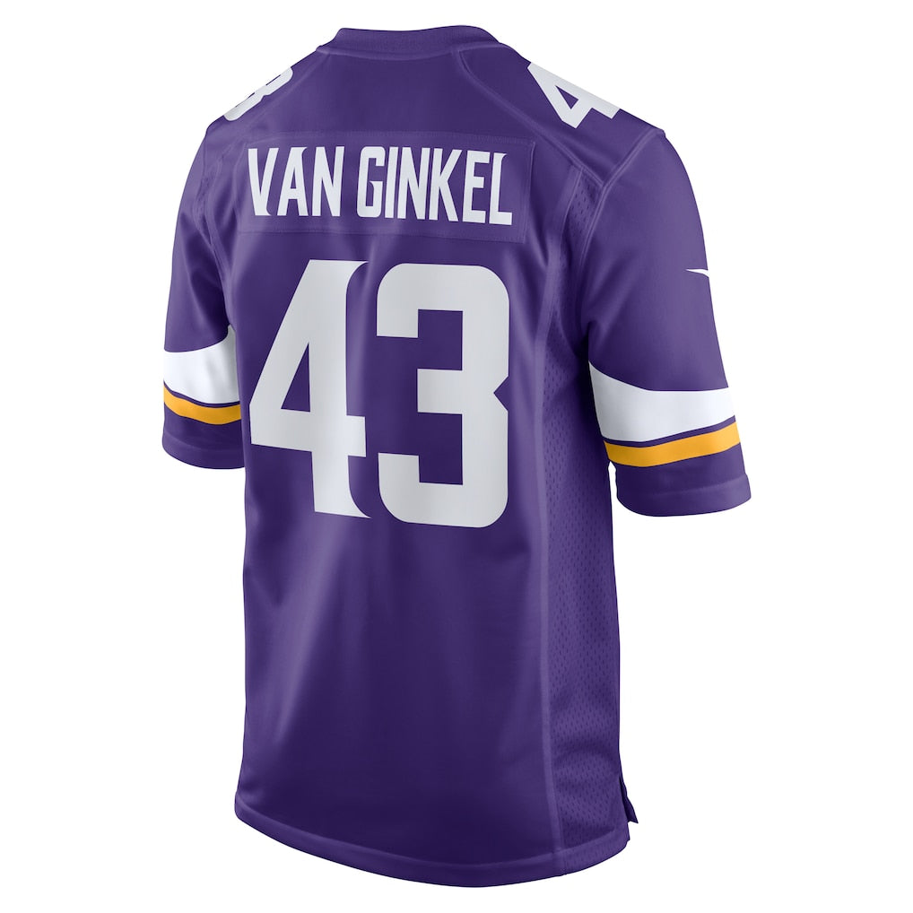 M.Vikings #43 Andrew Van Ginkel Purple Team Game Jersey football jersey product view 1