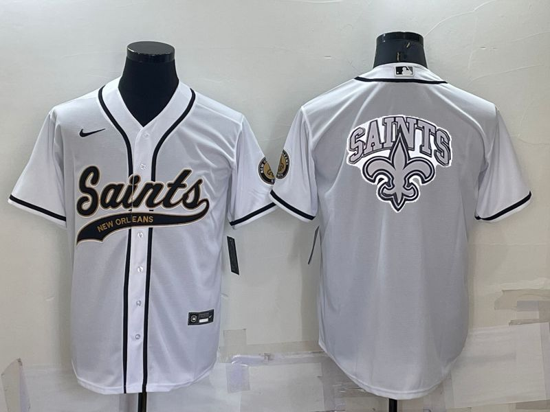 Men's New Orleans Saints White Game Jersey football jersey product view 1