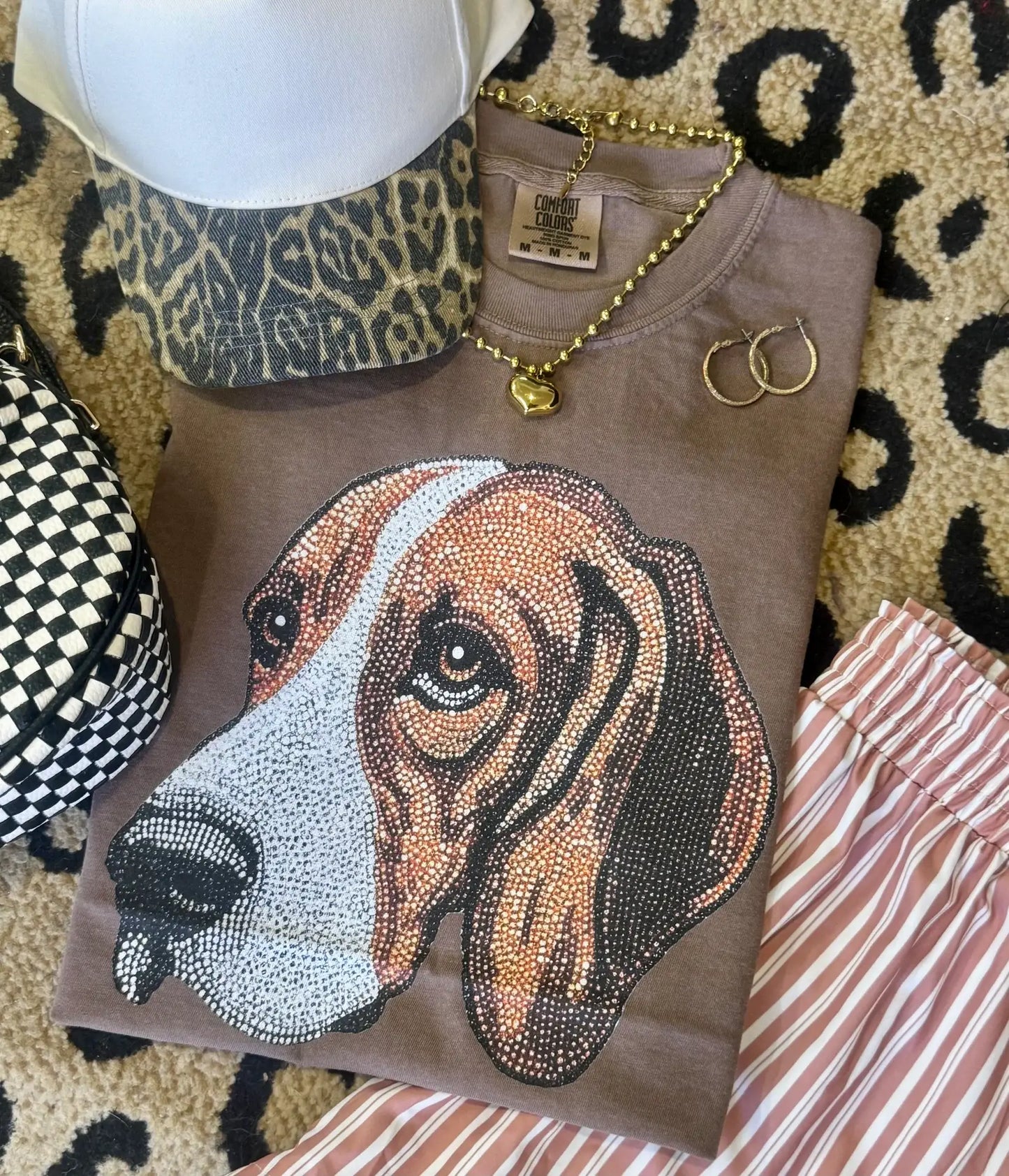 Hound Faux Rhinestone Dog Tee Unisex T-shirt, Sweatshirt, Hoodie, Long Sleeve Tee - T-Shirt, Sweatshirt, Hoodie
