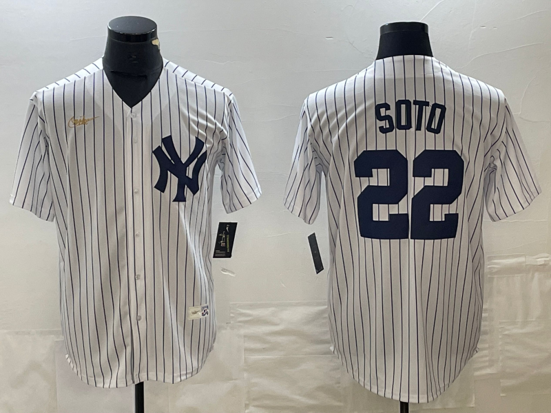 Men's New York Yankees Juan Soto #22 White Home Cooperstown Collection Player Jersey baseball jersey product view 1