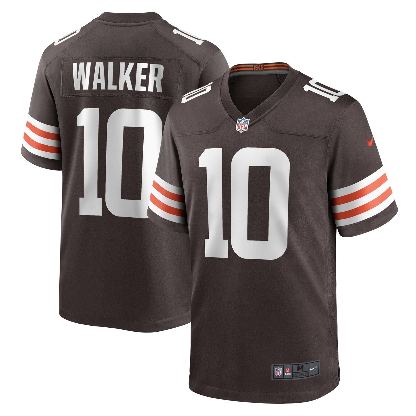 Phillip Walker Cleveland Browns Team Game Jersey - Brown football jersey product view 1