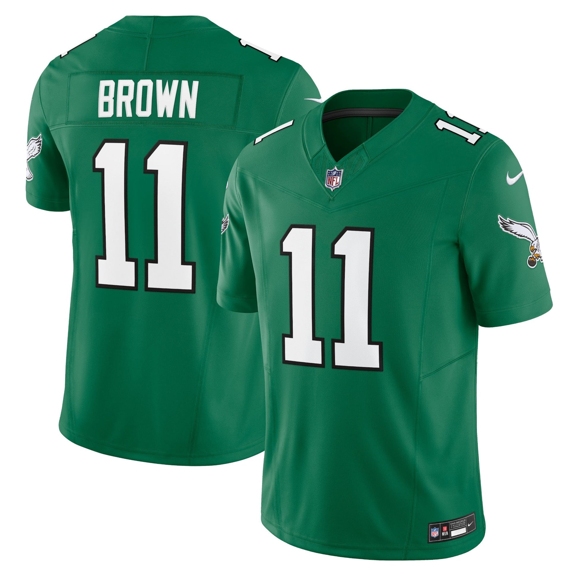 A.J. Brown Philadelphia Eagles Vapor F.U.S.E. Limited Jersey - Kelly Green football jersey product view 1