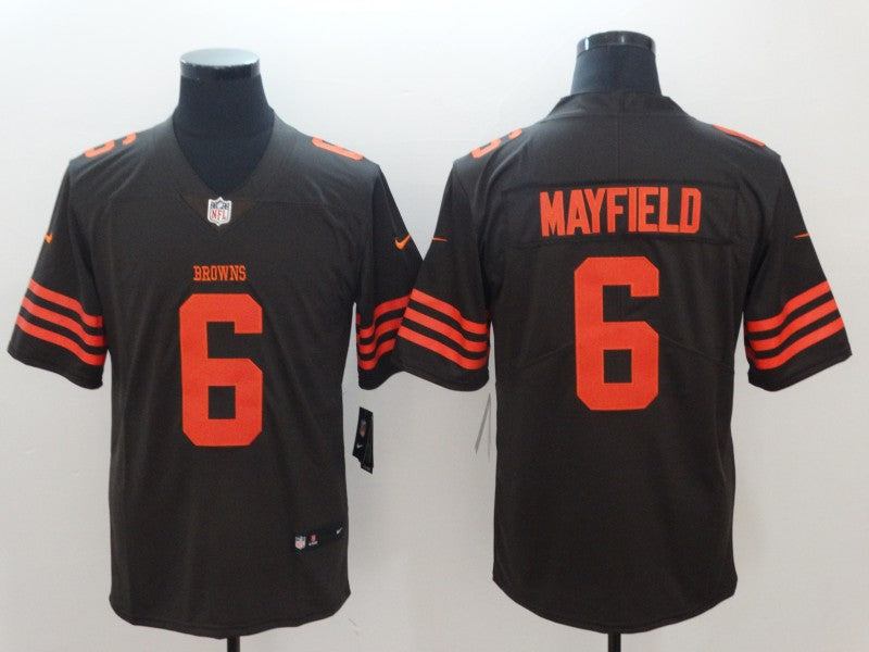 Men's Cleveland Browns Baker Mayfield Brown Player Legend Jersey1 football jersey product view 1