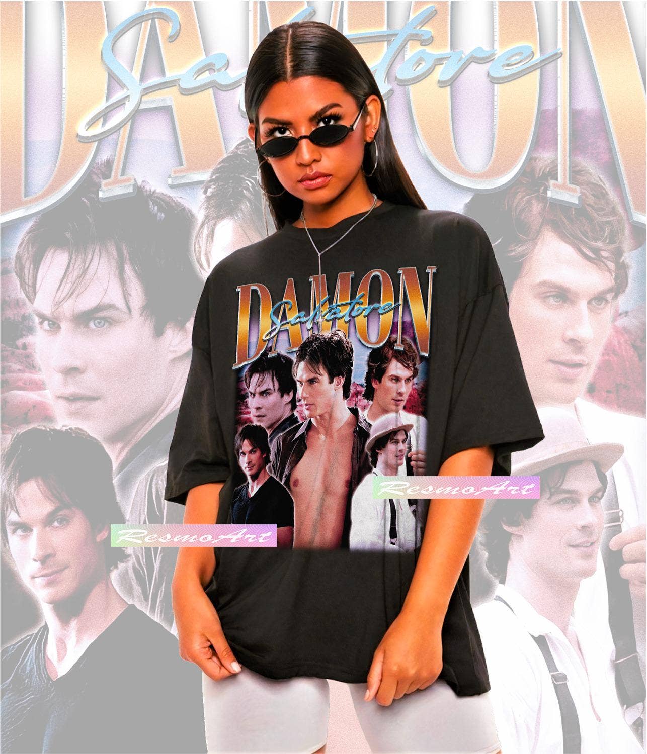 Damon Salvatore Unisex Vampire Diaries Tee Unisex T-shirt, Sweatshirt, Hoodie, Long Sleeve Tee - T-Shirt, Sweatshirt, Hoodie