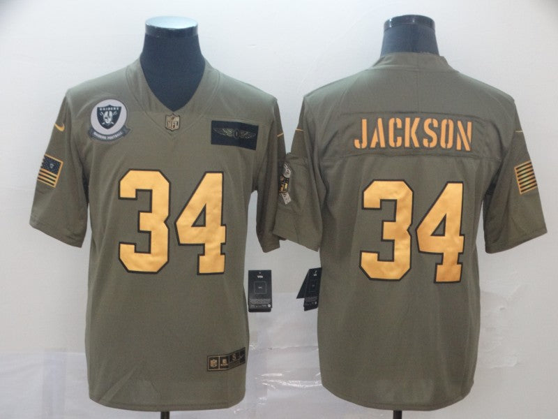 Men's Las Vegas Raiders Bo Jackson #34 Brown Game Player Jersey1 football jersey product view 1