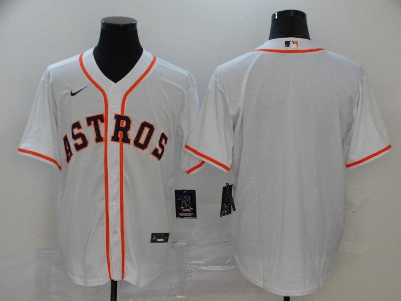 Men's Houston Astros White Home Replica Blank Jersey baseball jersey product view 1