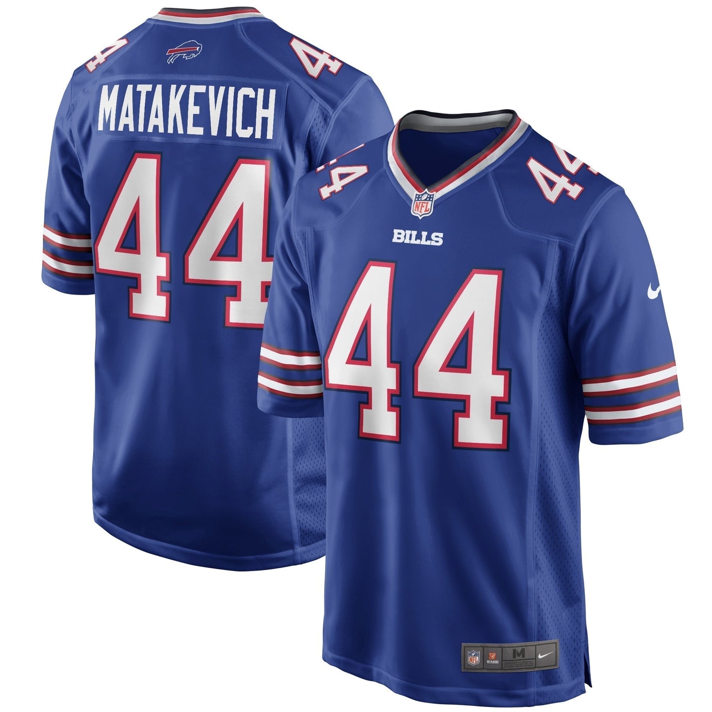 Tyler Matakevich Buffalo Bills Game Jersey - Royal football jersey product view 1