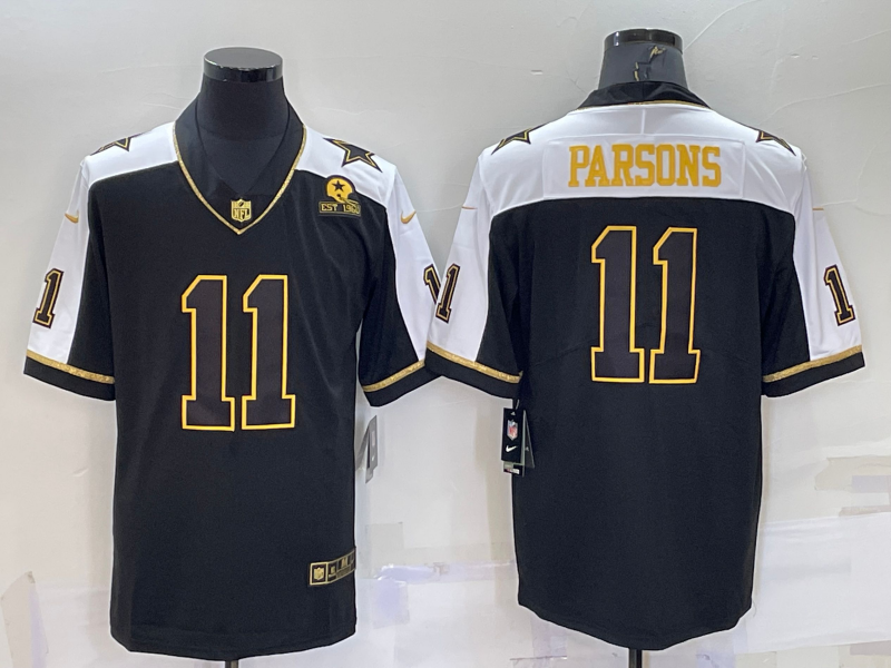 Men's Dallas Cowboys Micah Parsons Black Game Jersey football jersey product view 1