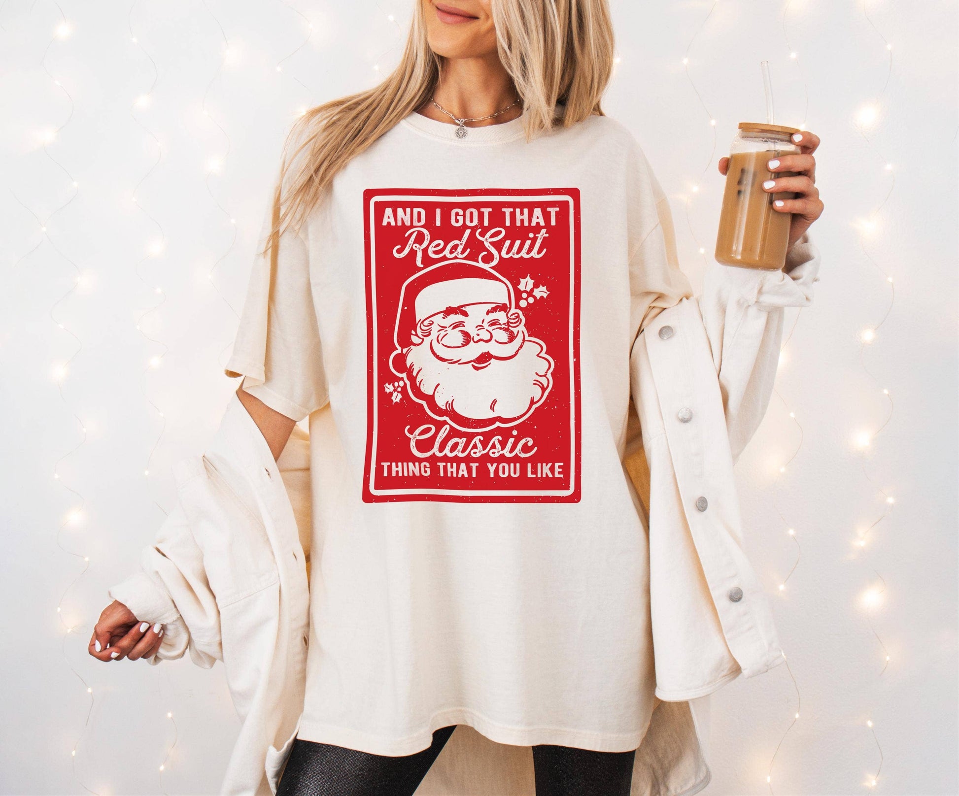 Vintage Santa Shirt, Swiftie Style Christmas Tee Unisex T-shirt, Sweatshirt, Hoodie, Long Sleeve Tee - T-Shirt, Sweatshirt, Hoodie