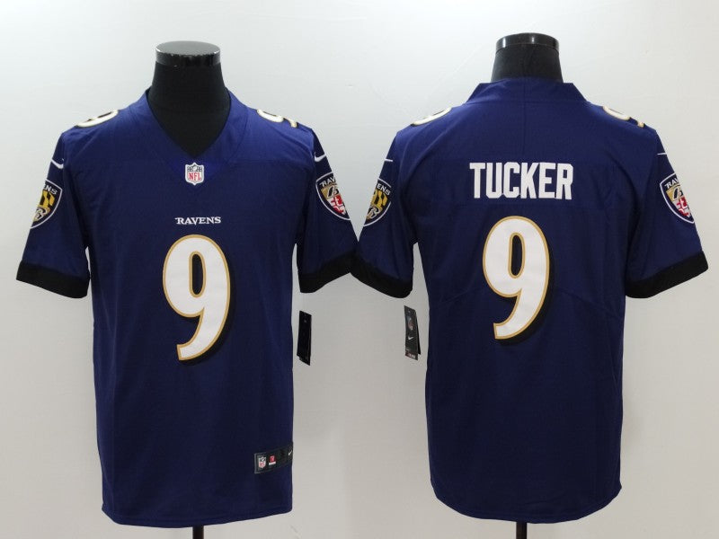 Men's Baltimore Ravens Justin Tucker Purple Game Player Jersey football jersey product view 1