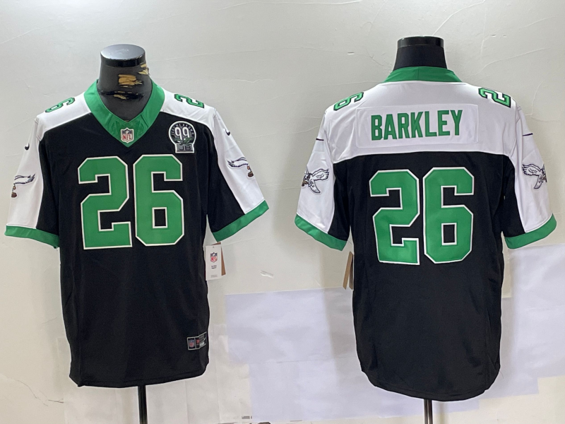 Men's Philadelphia Eagles Saquon Barkley #26 Black Team Game Jersey1 football jersey product view 1