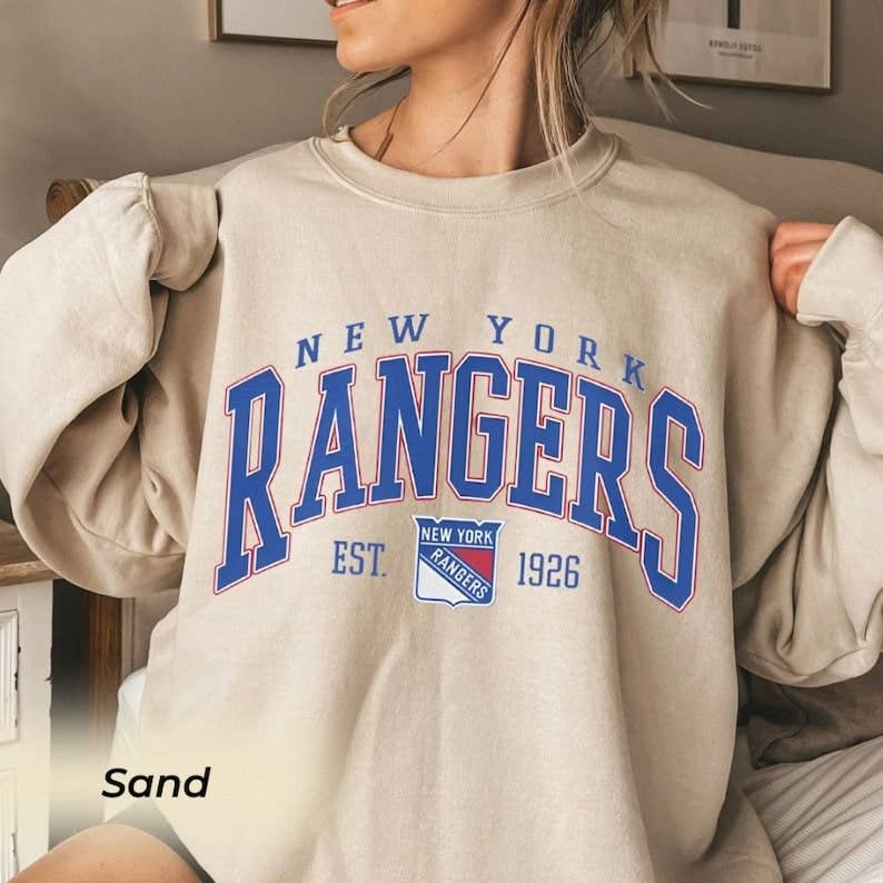 Vintage Ny Rangers Tee For College Hockey Fans Unisex T-shirt, Sweatshirt, Hoodie, Long Sleeve Tee - T-Shirt, Sweatshirt, Hoodie
