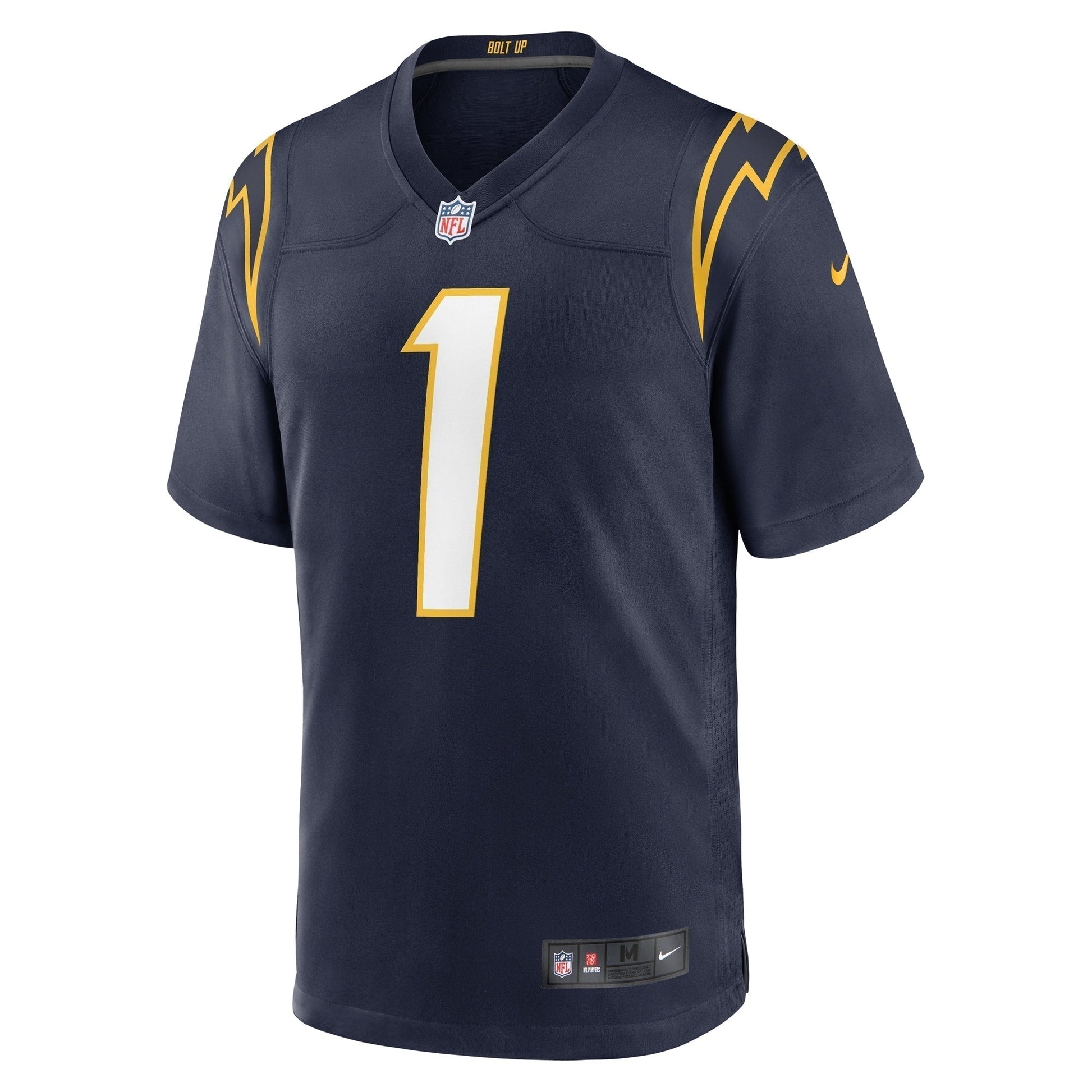 Quentin Johnston Los Angeles Chargers Alternate Game Jersey - Navy football jersey product view 2
