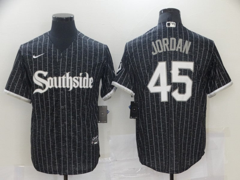 Men's Chicago White Sox Michael Jordan Black Stitched Jersey basketball jersey product view 1