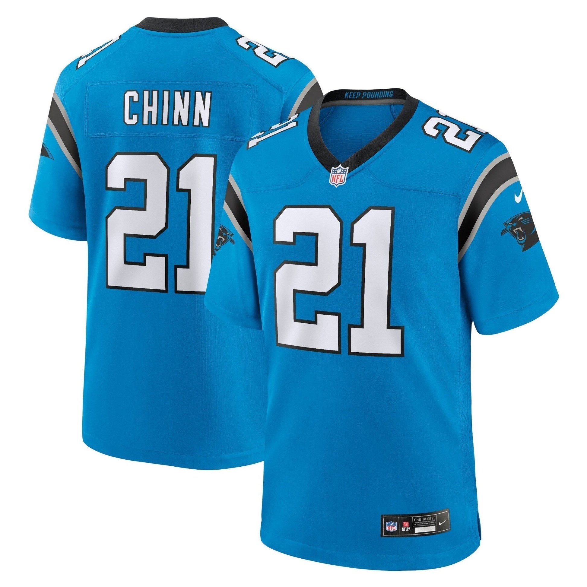 Jeremy Chinn Carolina Panthers Alternate Game Jersey - Blue football jersey product view 1
