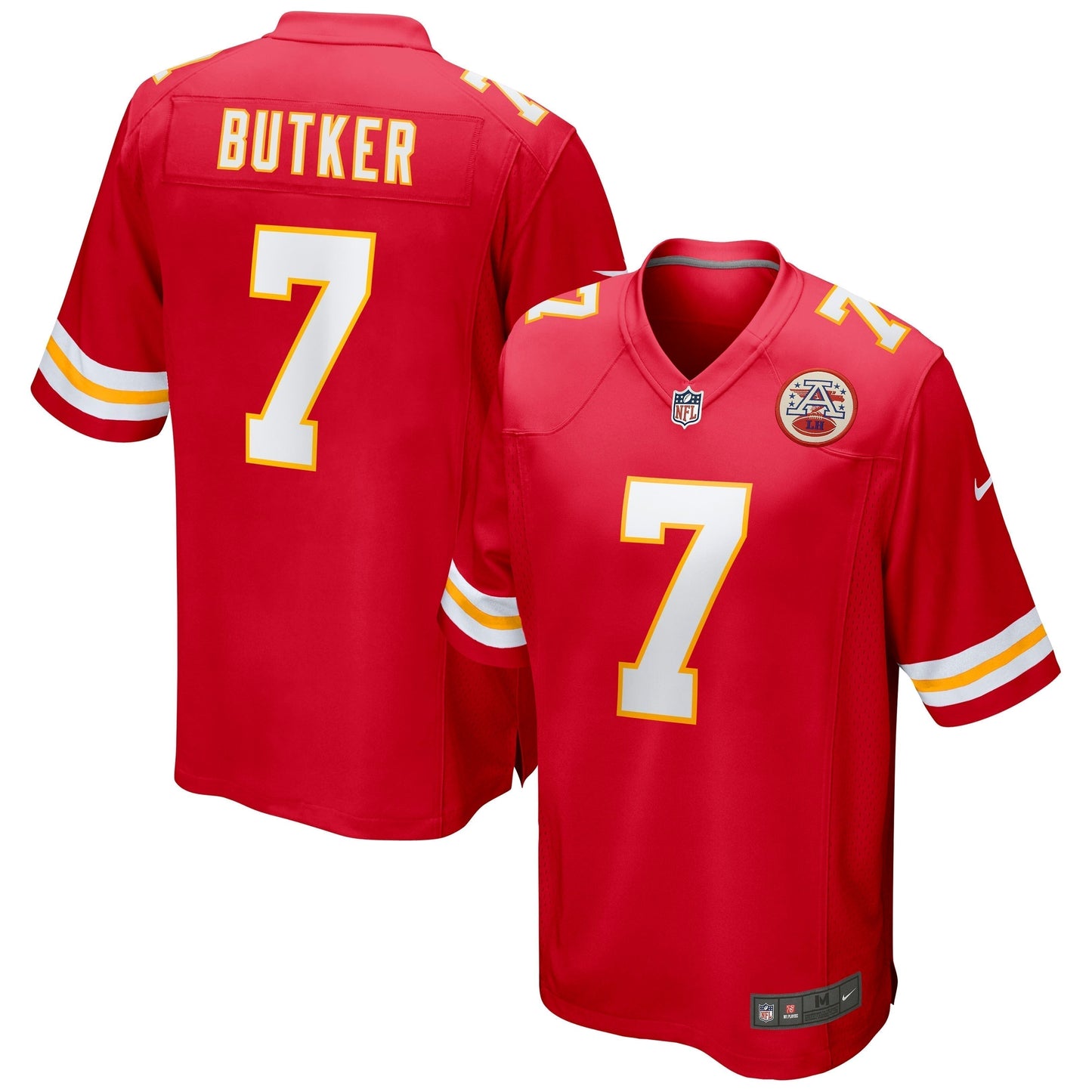 Harrison Butker Kansas City Chiefs Game Jersey - Red football jersey product view 1