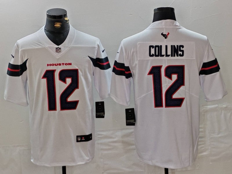 Men's Houston Texans Nico Collins #12 White Game Jersey football jersey product view 1