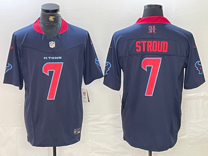 Men's Houston Texans C.J. Stroud #7 Navy 2nd Alternate Game Jersey football jersey product view 1