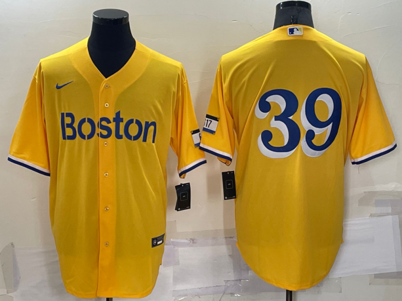 Men's Boston Red Sox Christian Arroyo #39 Gold City Connect Replica Player Jersey1 baseball jersey product view 1