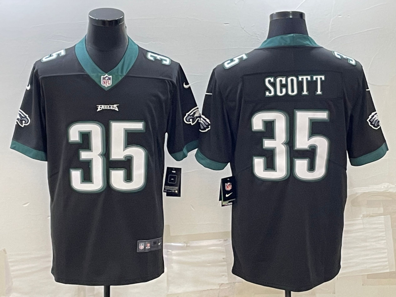 Men's Philadelphia Eagles Boston Scott Black Game Jersey football jersey product view 1