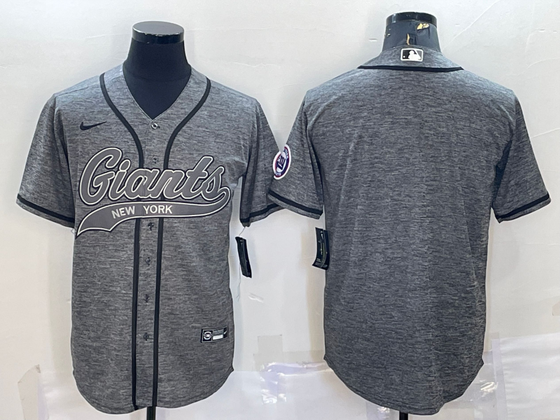 Men's New York Giants Gray Blank Jersey football jersey product view 1