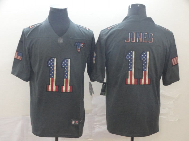 Men's Atlanta Falcons Julio Jones #11 Black Team Game Jersey1 football jersey product view 1