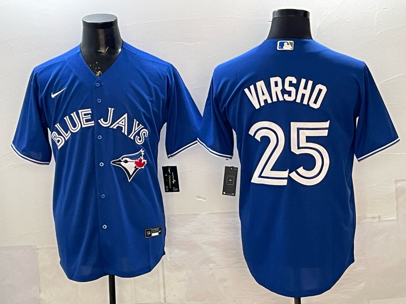 Men's Toronto Blue Jays Daulton Varsho Royal Alternate Player Jersey baseball jersey product view 1