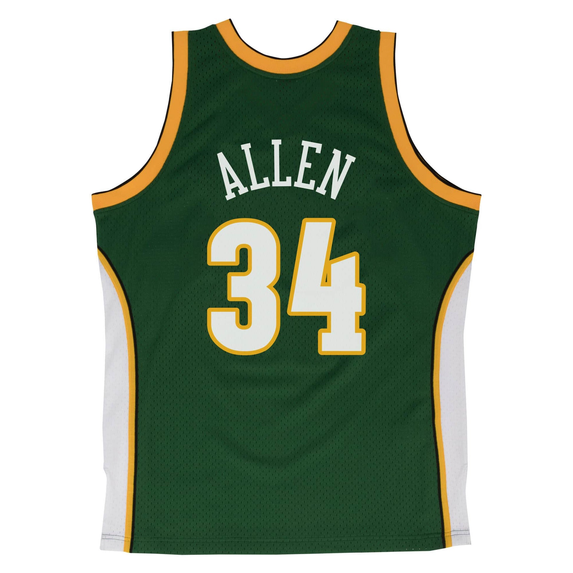 SuperSonics No. 34 dark green 06-07 season Mitchell retro jersey - Ray Allen basketball jersey product view 2