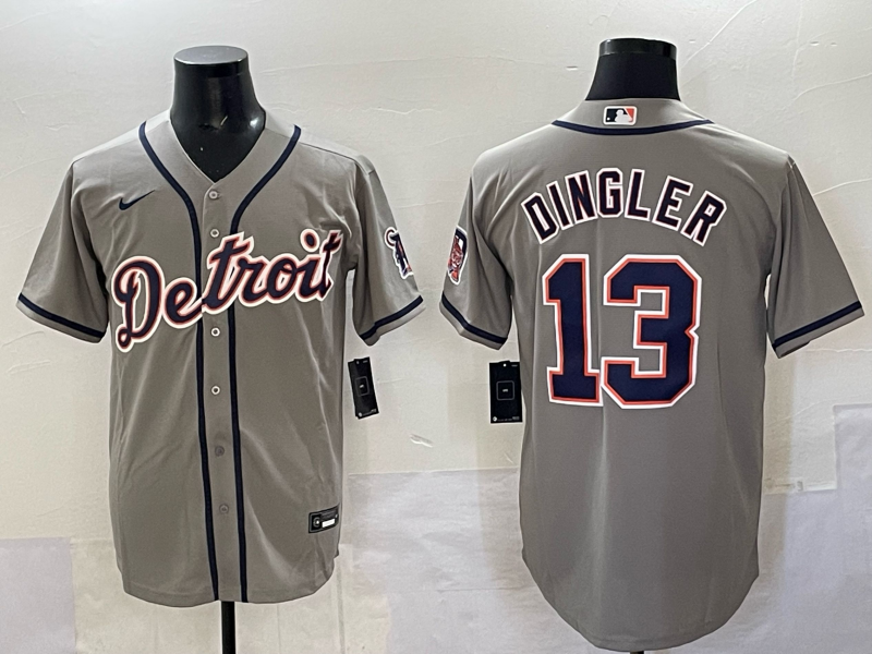 Men's Detroit Tigers Dillon Dingler Gray Limited Player Jersey baseball jersey product view 1