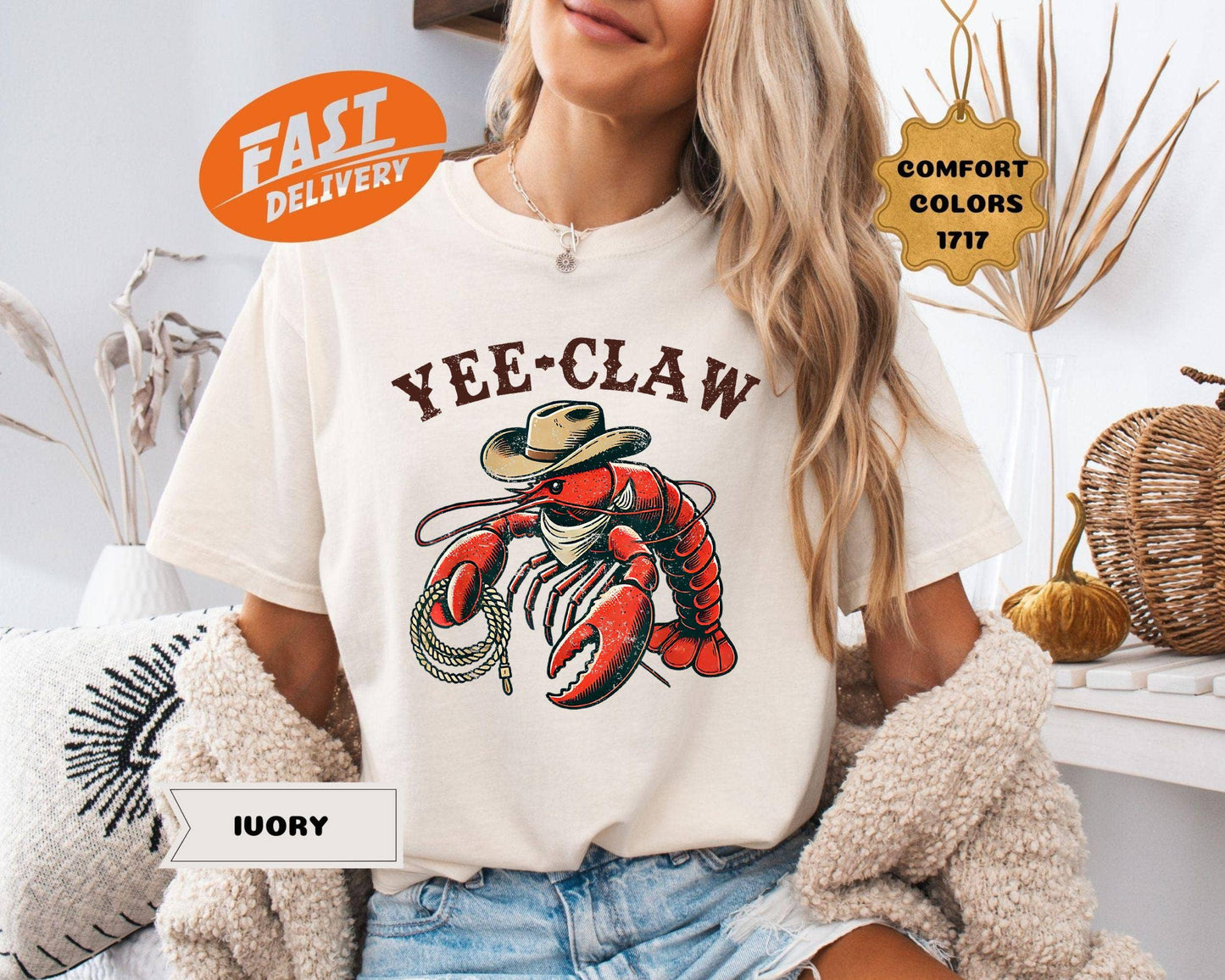 Yee Claw Crawfish Cowboy Meme Tee Shirt Unisex T-shirt, Sweatshirt, Hoodie, Long Sleeve Tee - T-Shirt, Sweatshirt, Hoodie