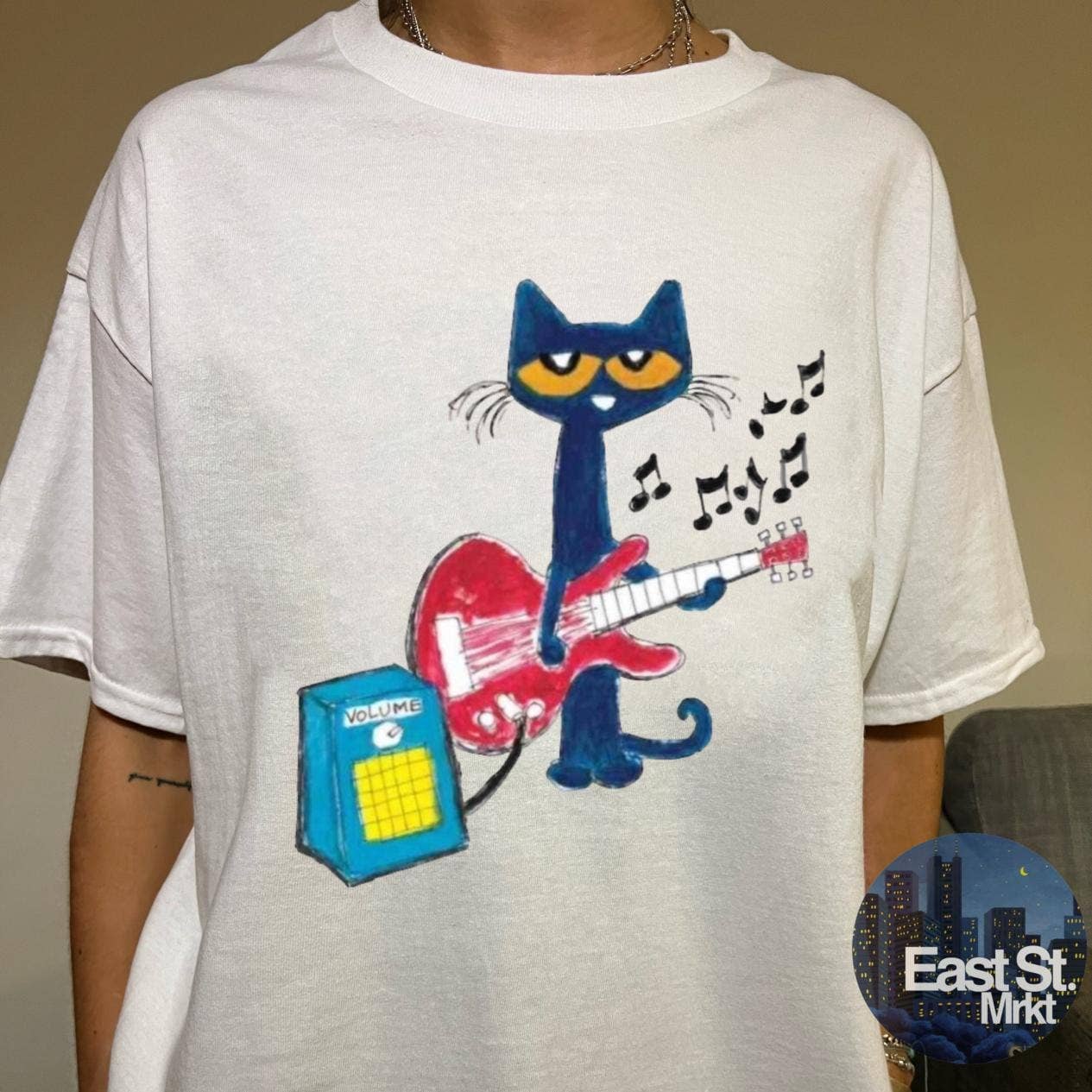 Pete the Cat Groovy Tunes Vintage Tee Unisex T-shirt, Sweatshirt, Hoodie, Long Sleeve Tee - T-Shirt, Sweatshirt, Hoodie