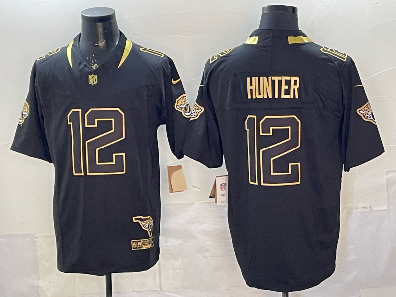 Men's Jacksonville Jaguars Travis Hunter Black Player Game Jersey football jersey product view 1