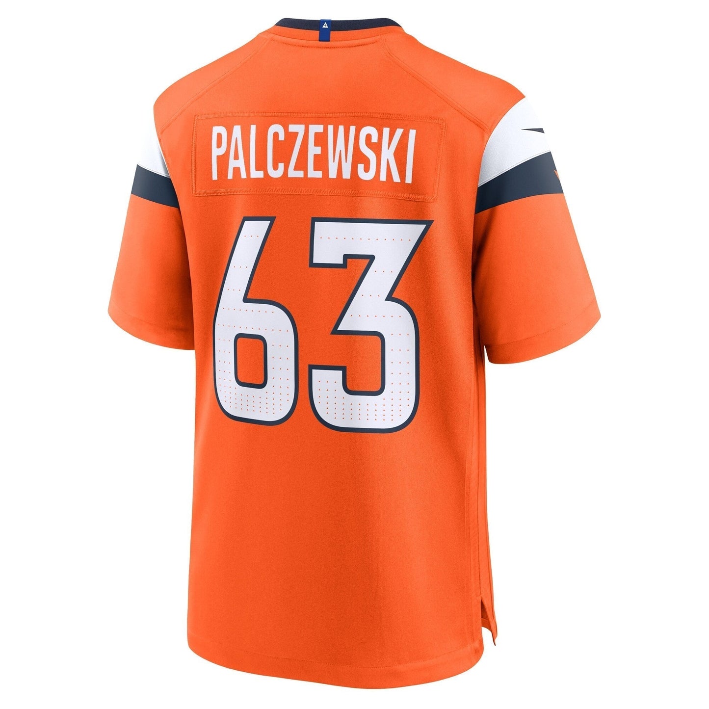 Alex Palczewski Denver Broncos Team Game Jersey - Orange football jersey product view 3