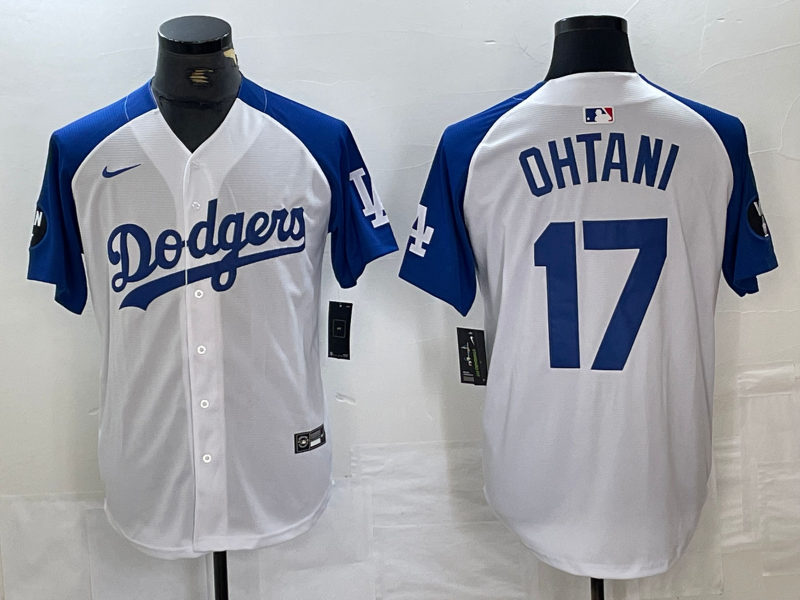 Men's Los Angeles Dodgers Shohei Ohtani White Limited Player Jersey baseball jersey product view 1