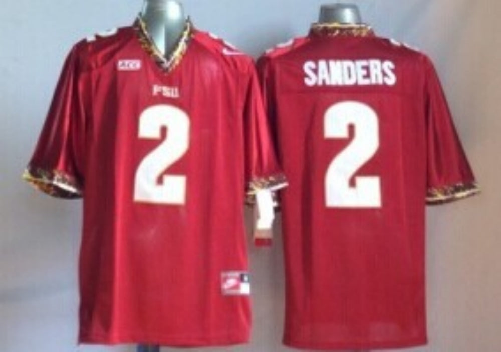 Men's Florida State Seminoles Deion Sanders Red Player Jersey sports jersey product view 1