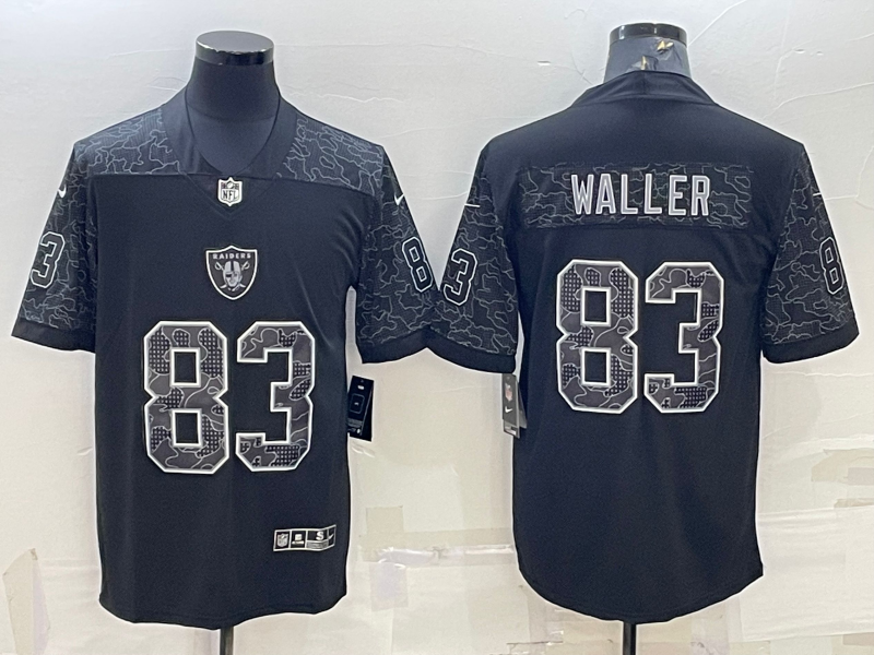 Men's Las Vegas Raiders Darren Waller Black RFLCTV Limited Jersey football jersey product view 1