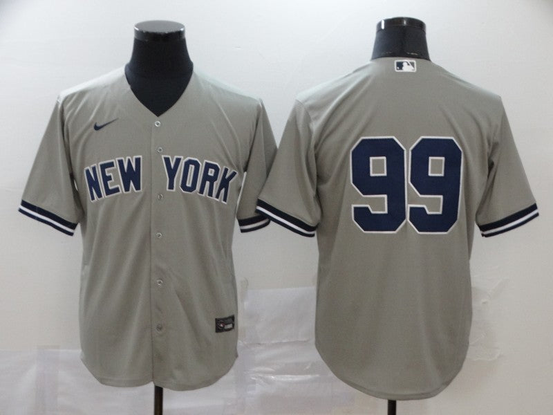 Men's New York Yankees Aaron Judge Gray Replica Player Name Jersey baseball jersey product view 1