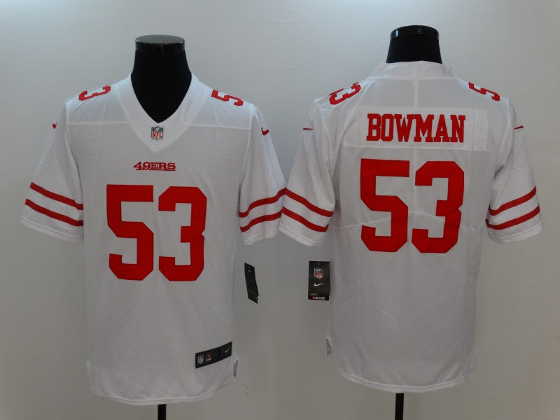 Men's San Francisco 49ers Navoro Bowman White Game Jersey football jersey product view 1