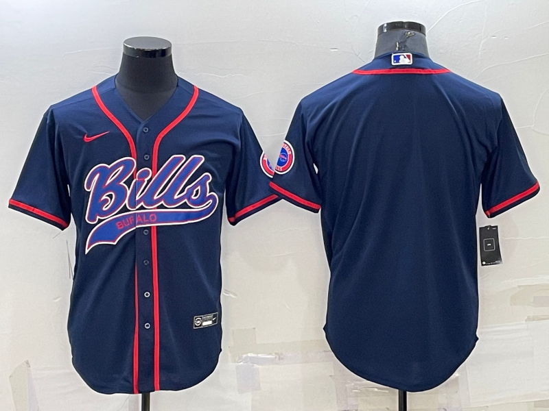 Men's Buffalo Bills Navy Blank Jersey1 football jersey product view 1