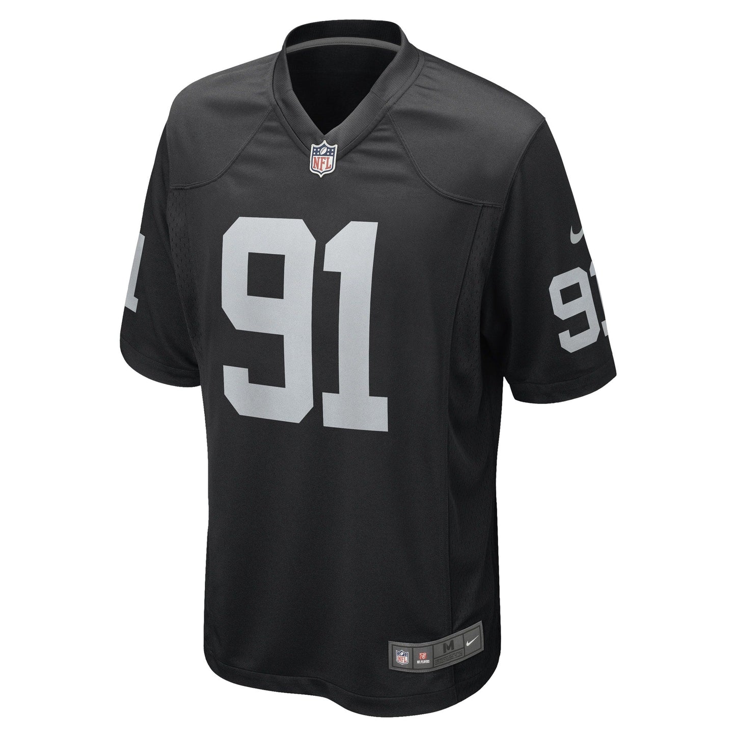 Bilal Nichols Las Vegas Raiders Game Jersey - Black football jersey product view 2