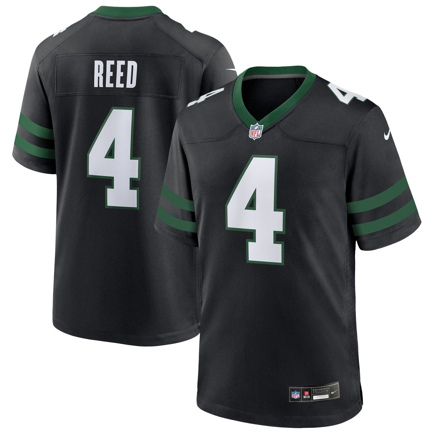 D.J. Reed New York Jets Alternate Game Jersey - Legacy Black football jersey product view 1