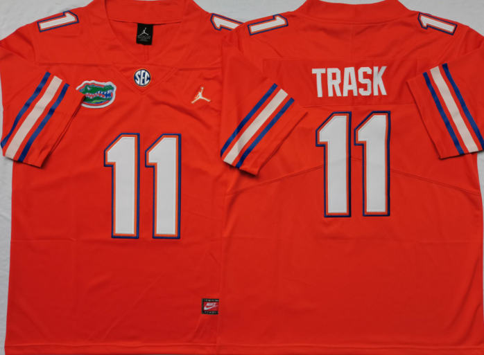 Men's Florida Gators Kyle Trask #11 Orange Player Game Jersey sports jersey product view 1