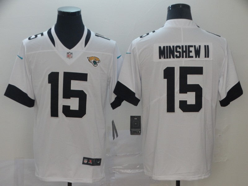 Men's Jacksonville Jaguars Gardner Minshew II #15 White Game Player Jersey1 football jersey product view 1