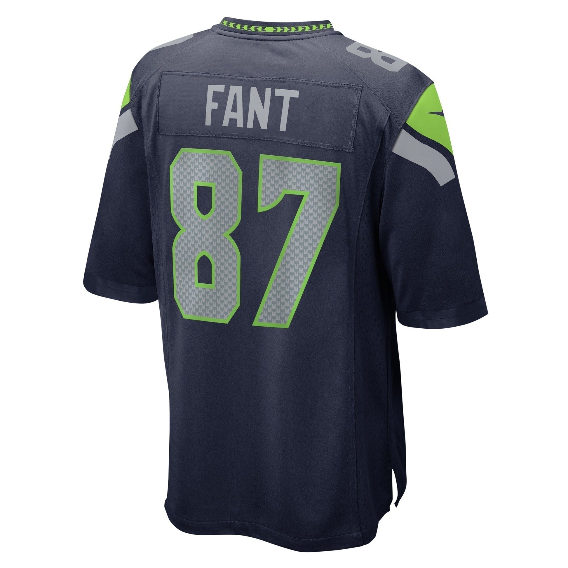 Noah Fant Seattle Seahawks Game Jersey - College Navy football jersey product view 3